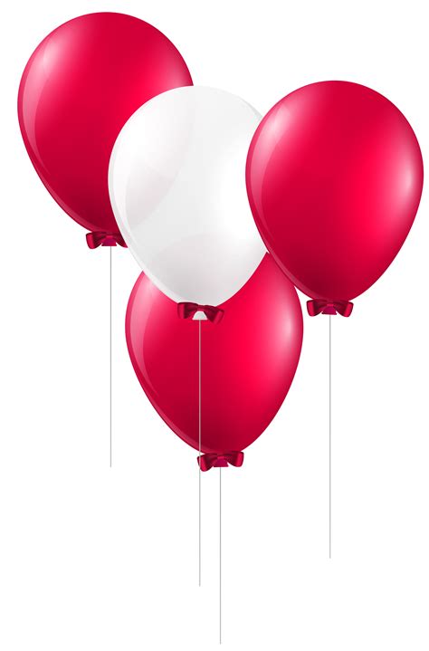 red & white balloons